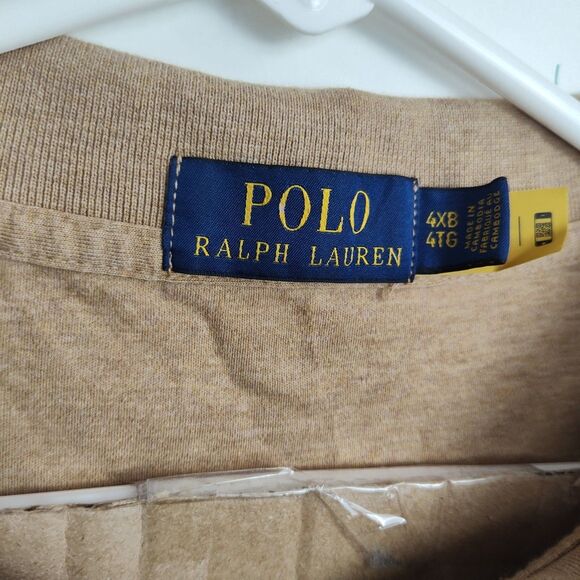 Polo Ralph Lauren Polo Shirt Men's 4XB Light Brown Embroidered Logo Short Slvs - Picture 7 of 9